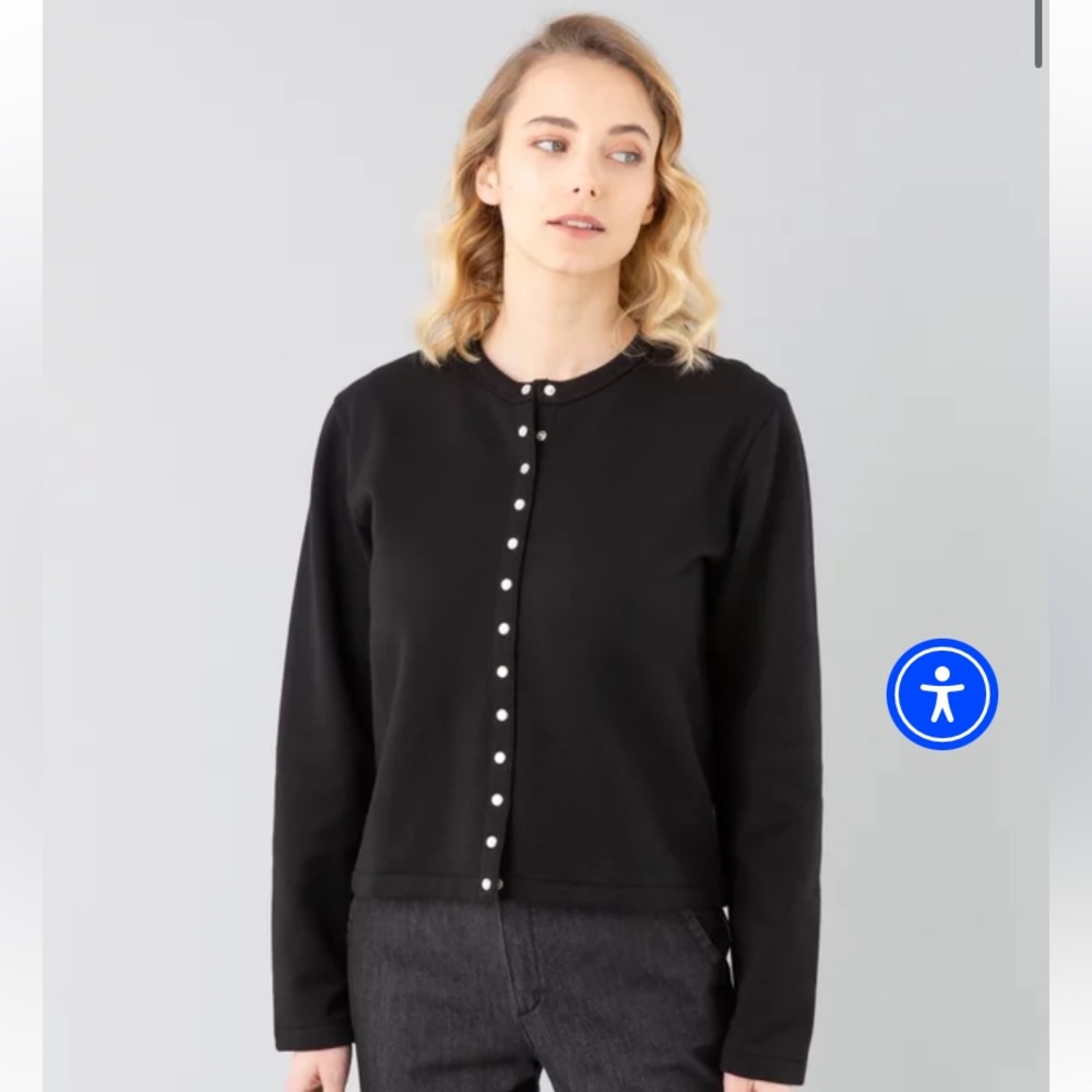 Agnes B Snap Cardigan